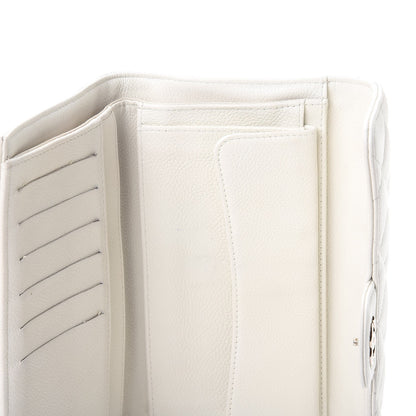 Chanel Caviar Quilted Large Flap Wallet White 13 of 14