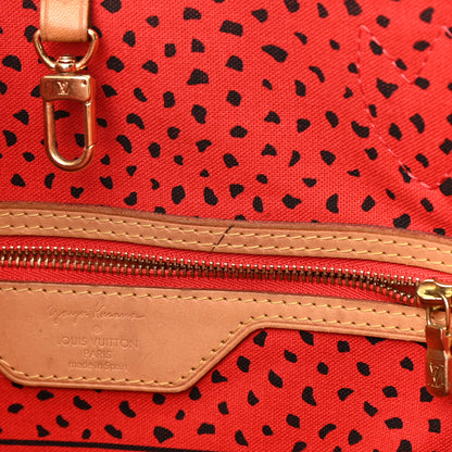 Louis Vuitton Monogram Kusama Waves Neverfull MM Red 11 of 24