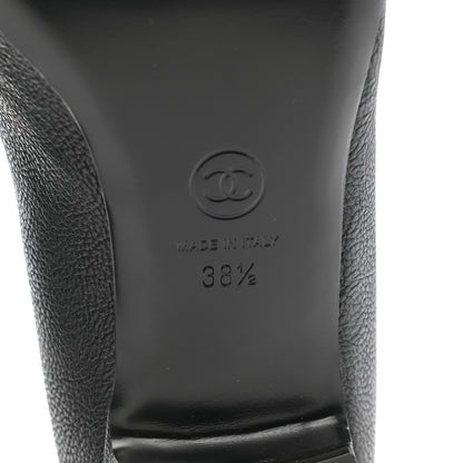 Chanel Calfskin CC Mocassin Loafers 38.5 Black 6 of 8