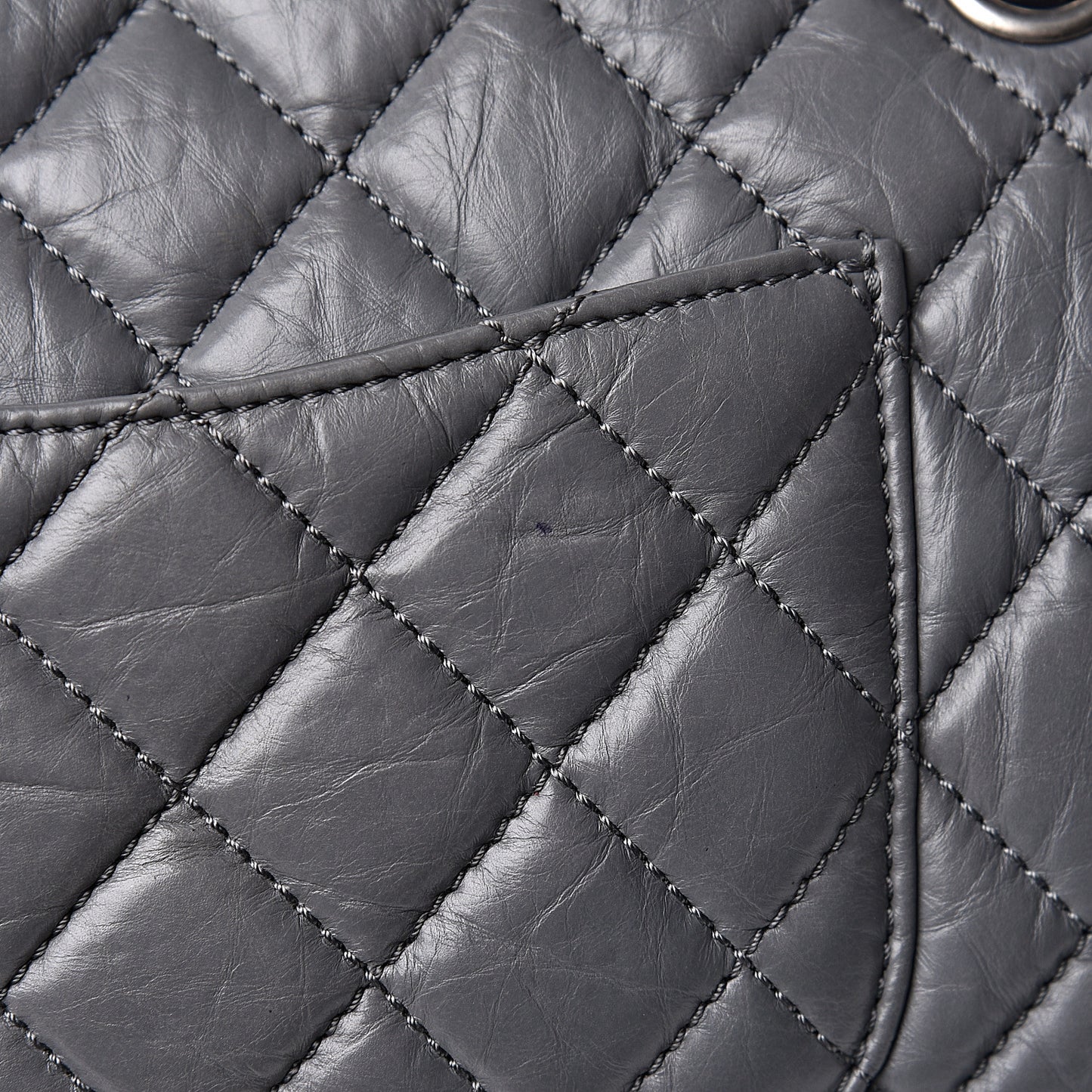 Aged Calfskin Medium Reissue Camera Case Grey