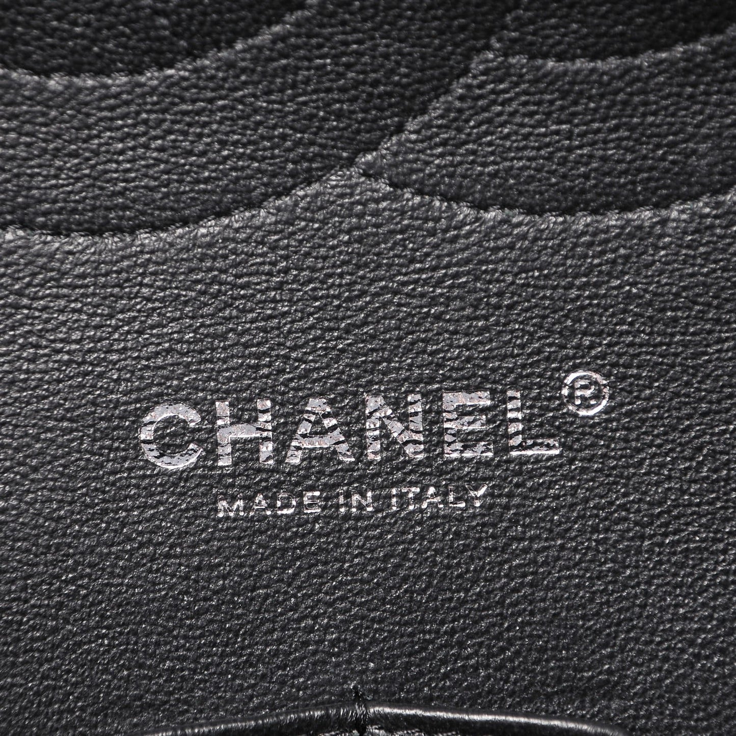 Crumpled Calfskin Quilted Jumbo Double Flap So Black