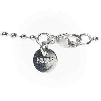 Tiffany Sterling Silver Round Tag Bead Necklace 4 of 5