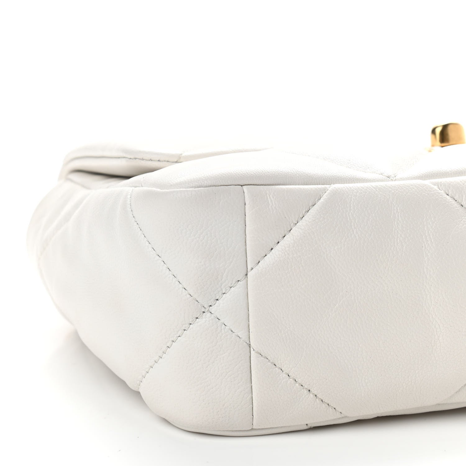 Chanel Goatskin Quilted Medium Chanel 19 Flap White 9 of 12