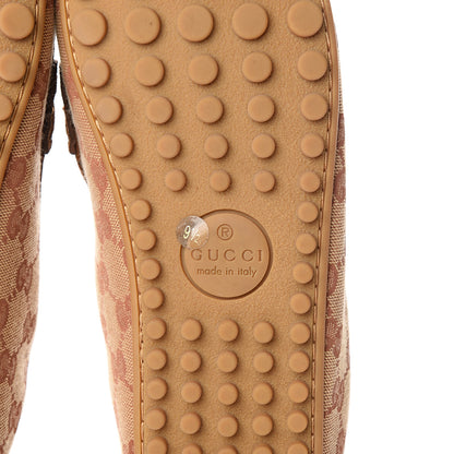 Gucci GG Monogram Suede Mens Driver Loafers 9.5 Beige Ruggine Cuir 6 of 11