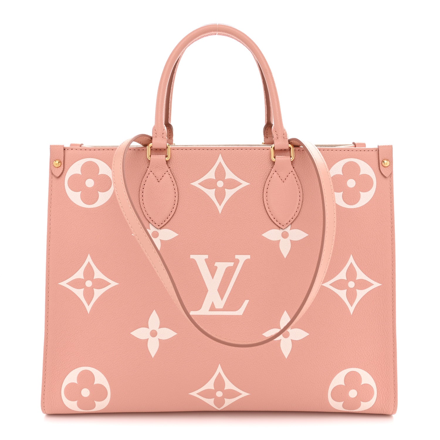 Louis Vuitton Empreinte Monogram Giant Onthego MM  Rose Trianon Creme 1 of 9