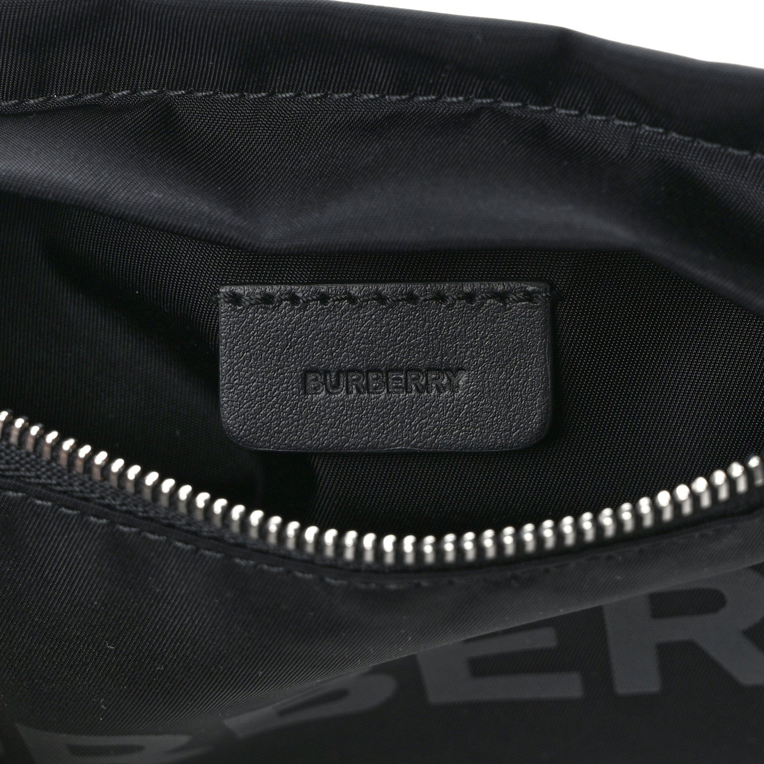 Burberry Nylon Vintage Check Print Logo Wristlet Black 6 of 7