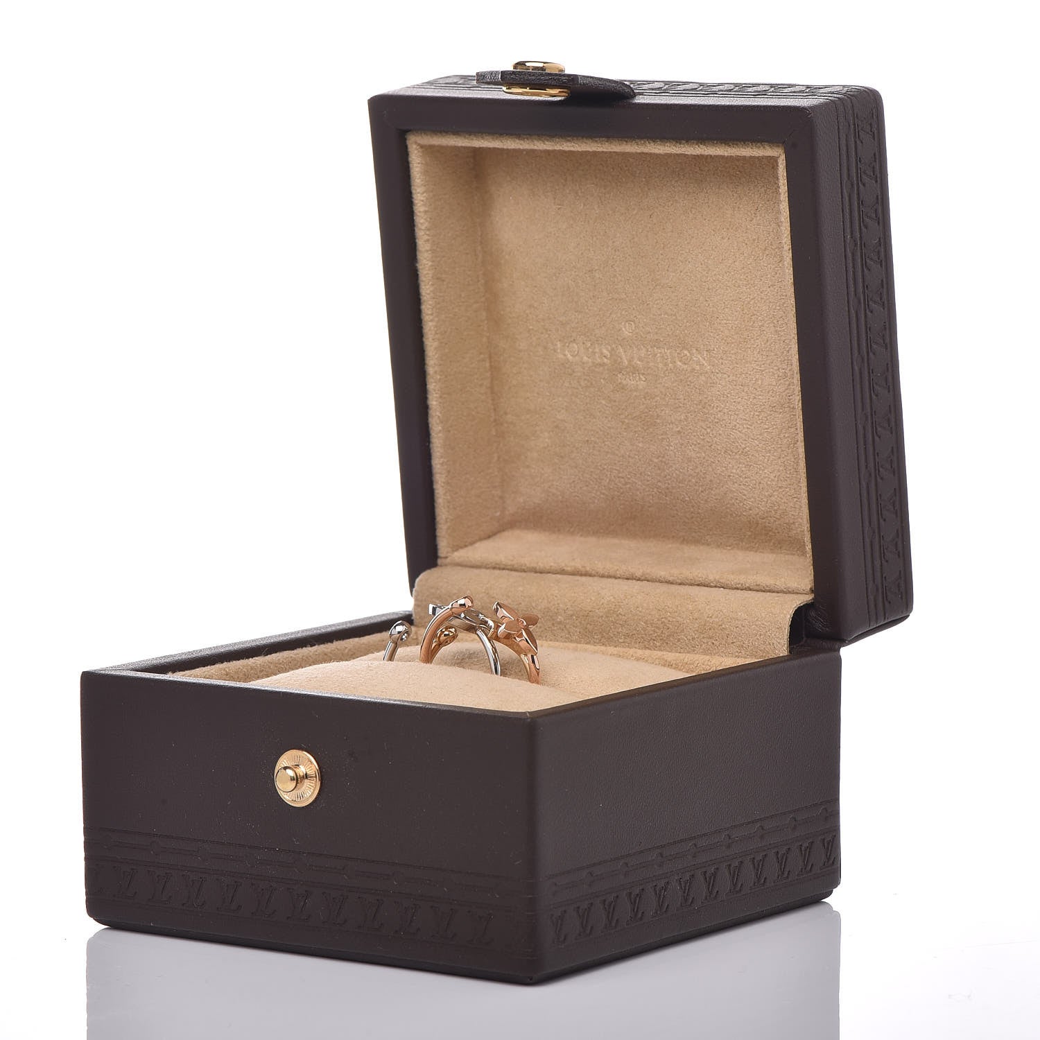 Louis Vuitton 18K Yellow Pink White Gold Diamond Idylle Blossom Ring Set of 3 50 5.25 11 of 12