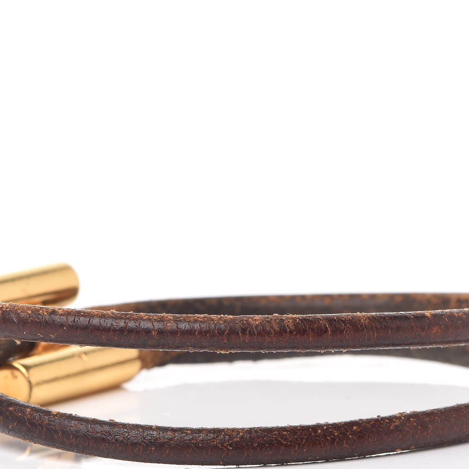 Hermes Natural Bridle Double Wrap Cord Tournis Bracelet Bouton 8 of 8