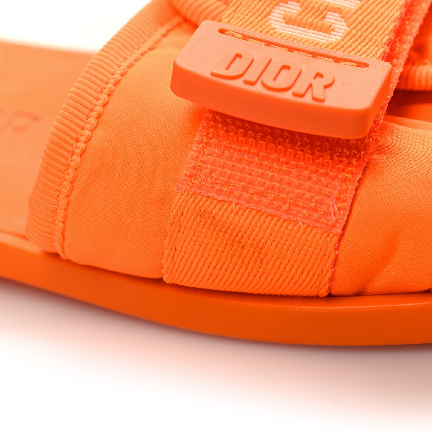 Technical Stretch Fabric Camouflage Dio(r)evolution Slide Sandals 39 Orange Fluo