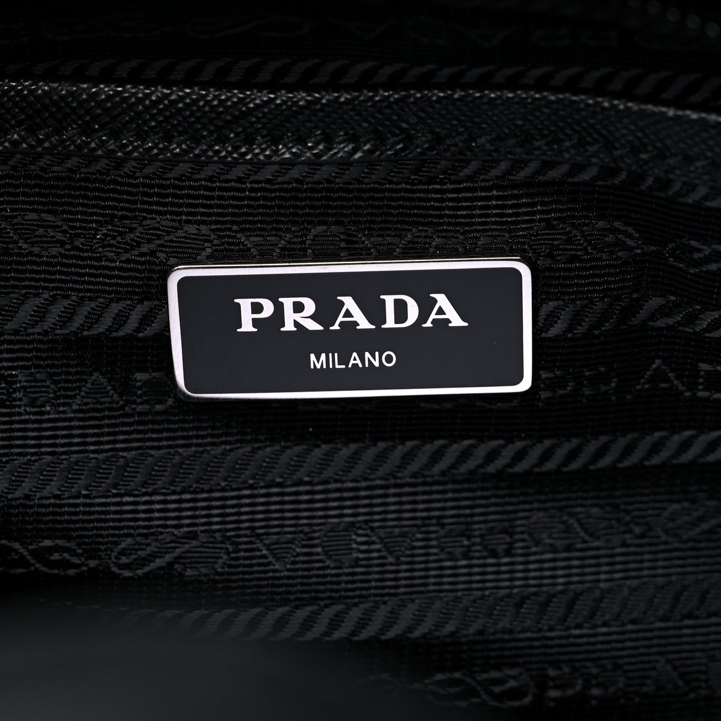 Tessuto Nylon Saffiano Small Backpack Black