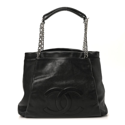 Chanel Caviar Large CC Tuck Tote Black 1 of 10