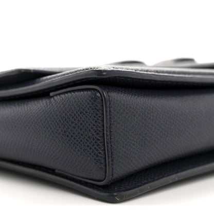 Salvatore Ferragamo Printed Calfskin Ginny Shoulder Bag Navy 9 of 13