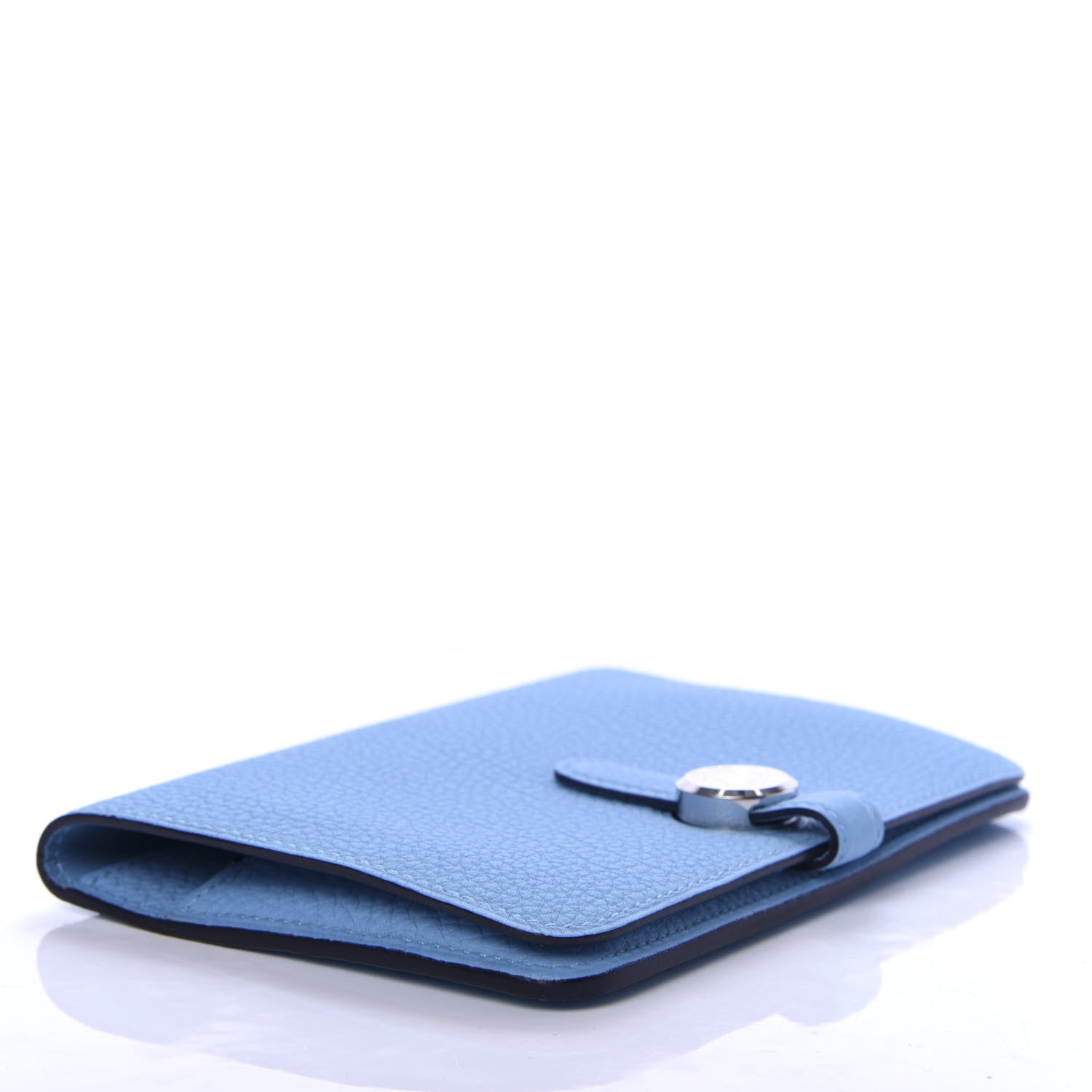 Hermes Togo Dogon Compact Wallet Bleu Paradis 4 of 6