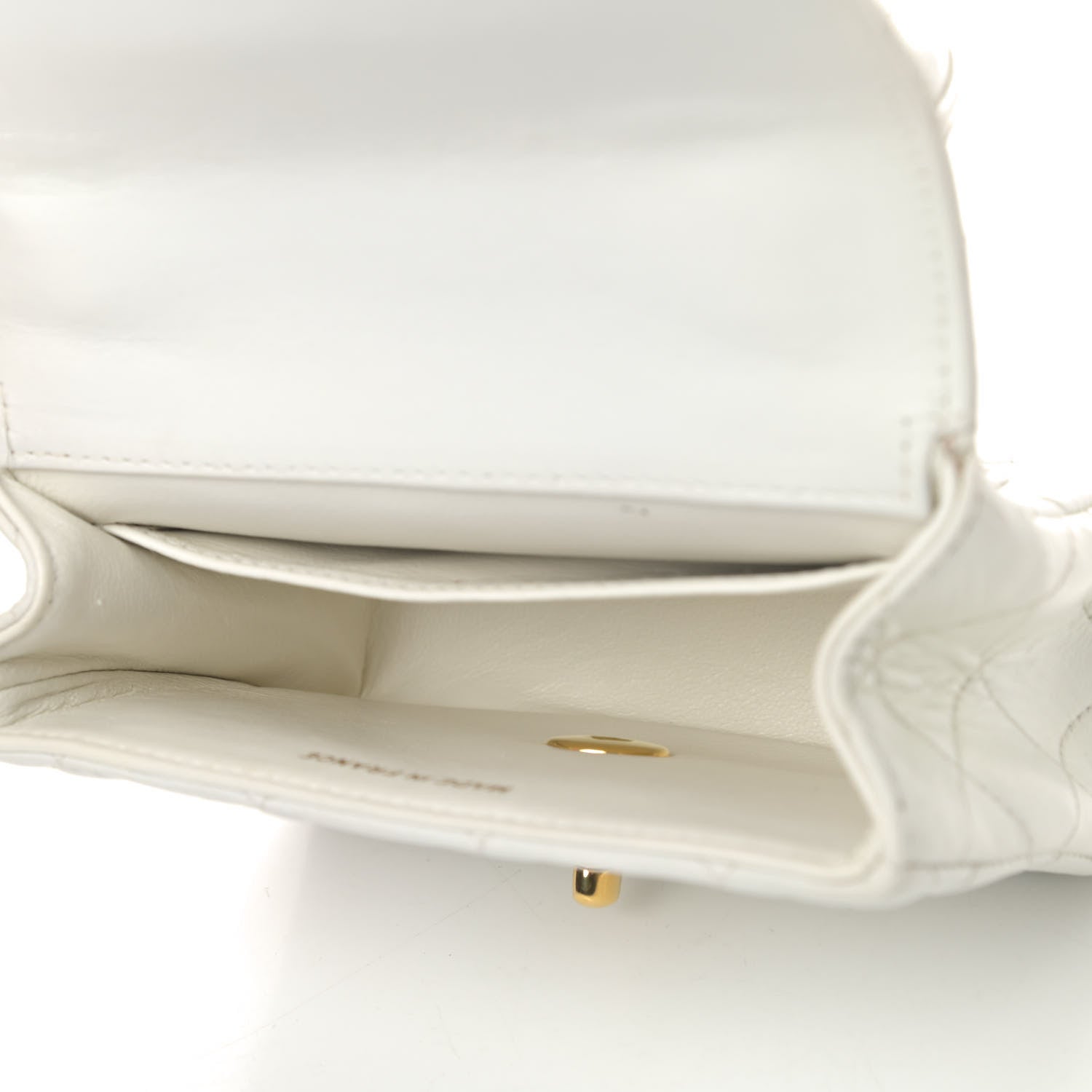 Chanel Lambskin Quilted Mini Top Handle Square Flap White 4 of 7