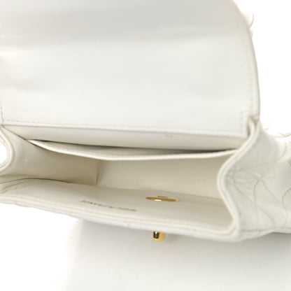 Chanel Lambskin Quilted Mini Top Handle Square Flap White 4 of 7