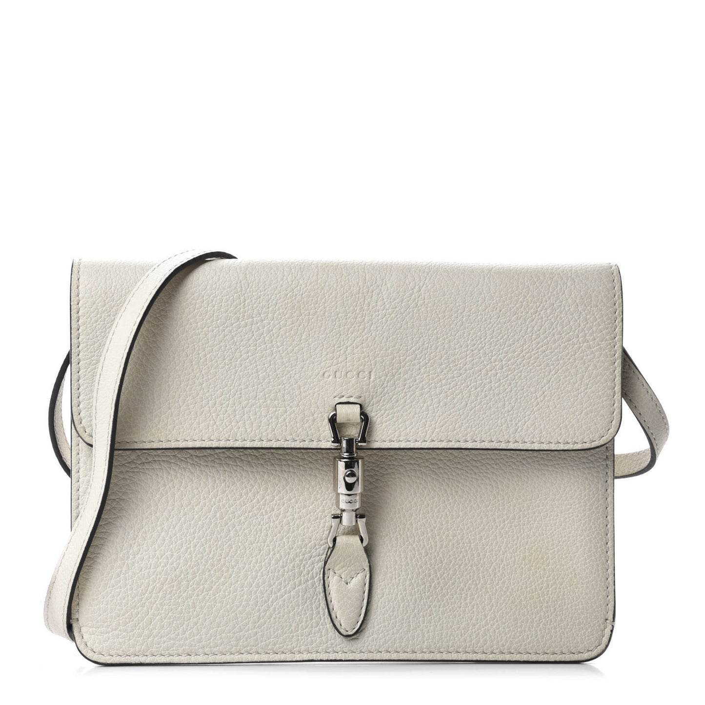 Grand Prix Calfskin Jackie Convertible Shoulder Bag White