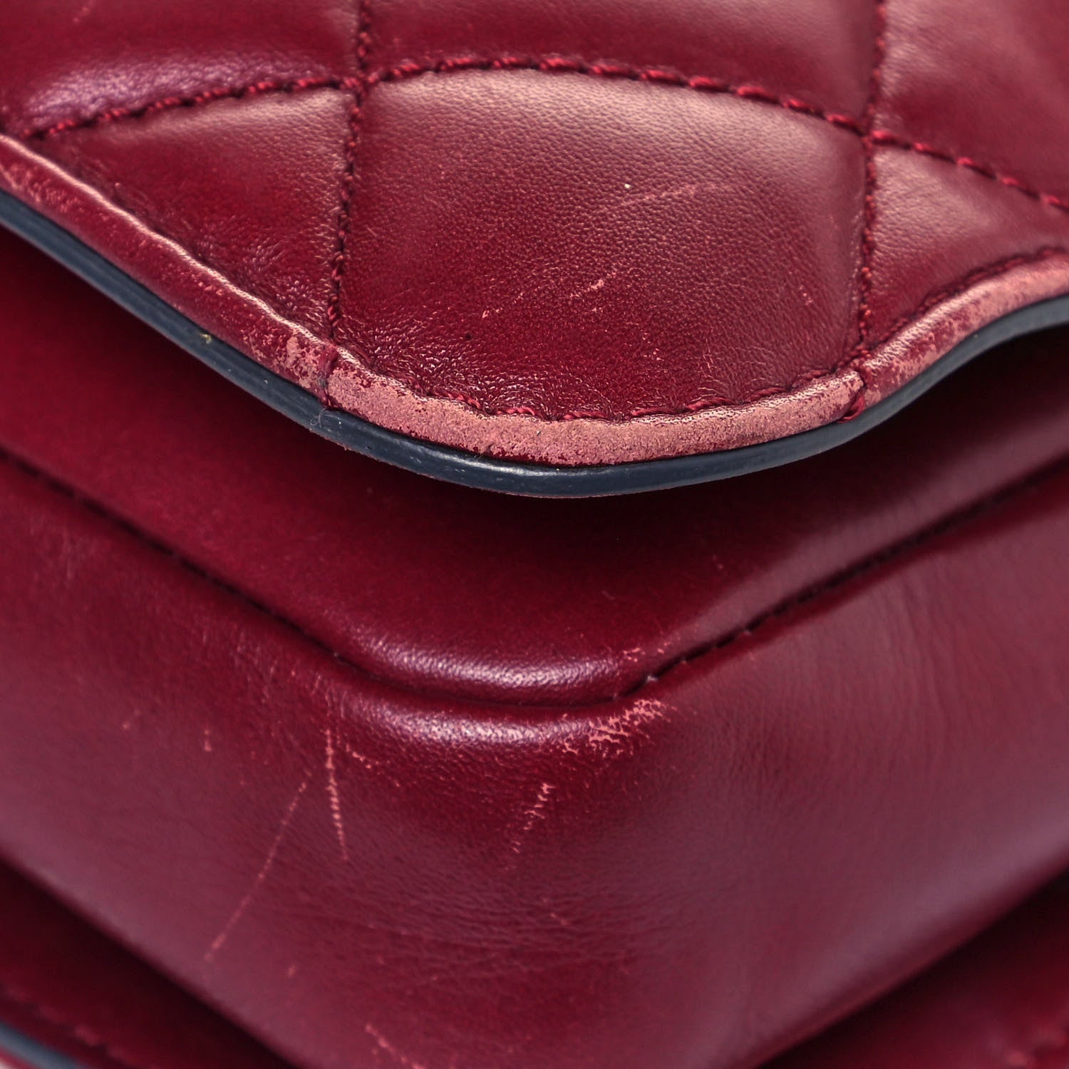 Chanel Glazed Calfskin Quilted Large Perfect Edge Flap Red 10 of 25