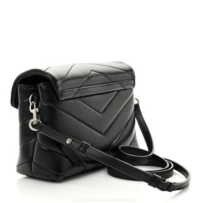 Saint Laurent Calfskin Y Quilted Monogram Toy Loulou Crossbody Bag Black 3 of 11