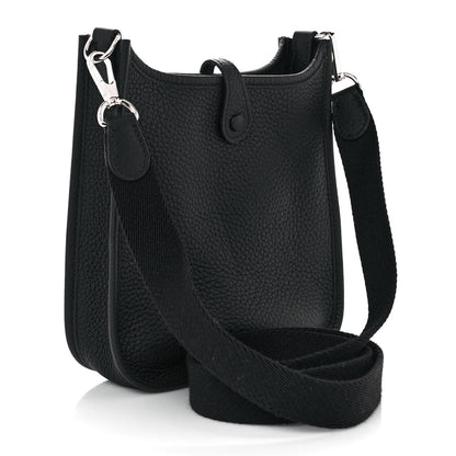 Hermes Taurillon Clemence Evelyne TPM Black 3 of 11