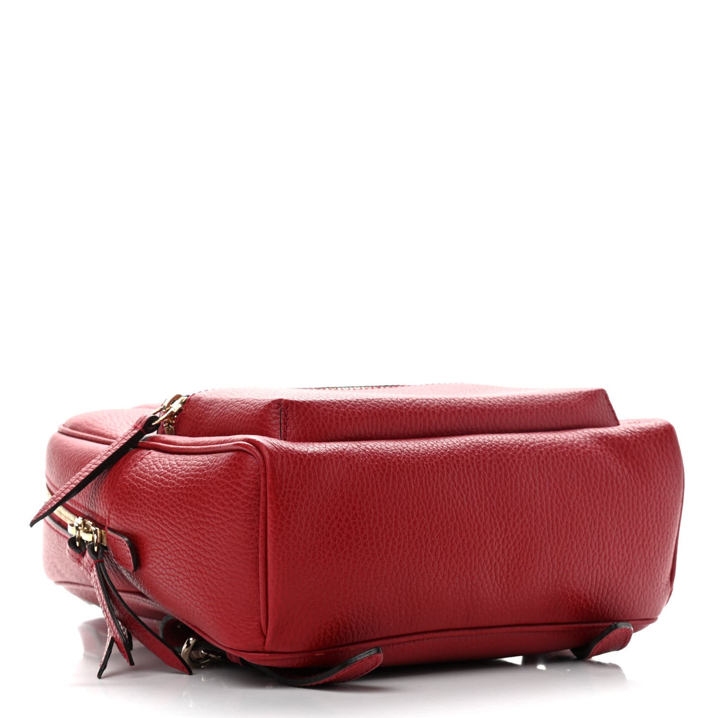 Pebbled Calfskin Soho Chain Backpack Hibiscus Red