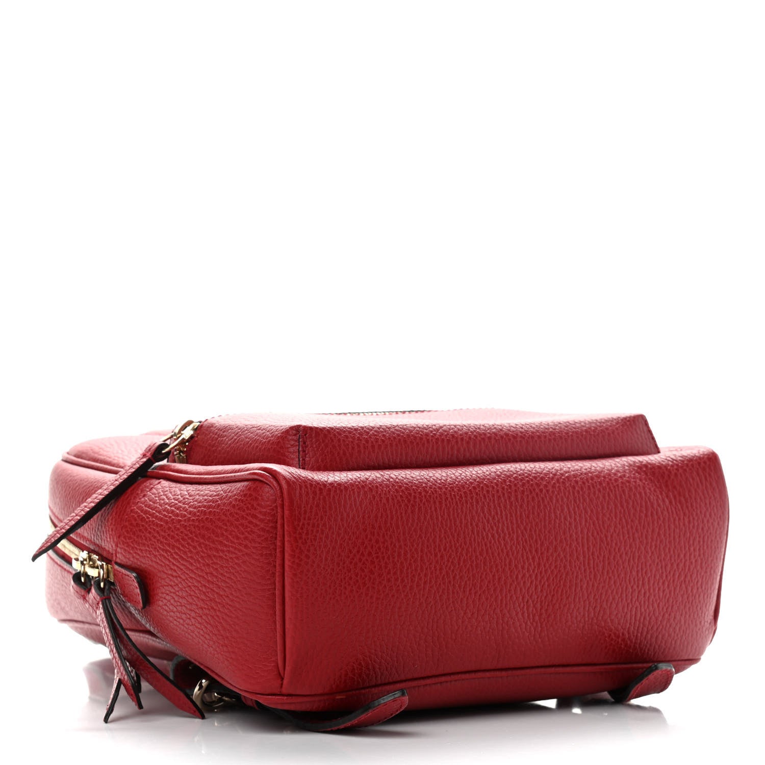 Gucci Pebbled Calfskin Soho Chain Backpack Hibiscus Red 4 of 9