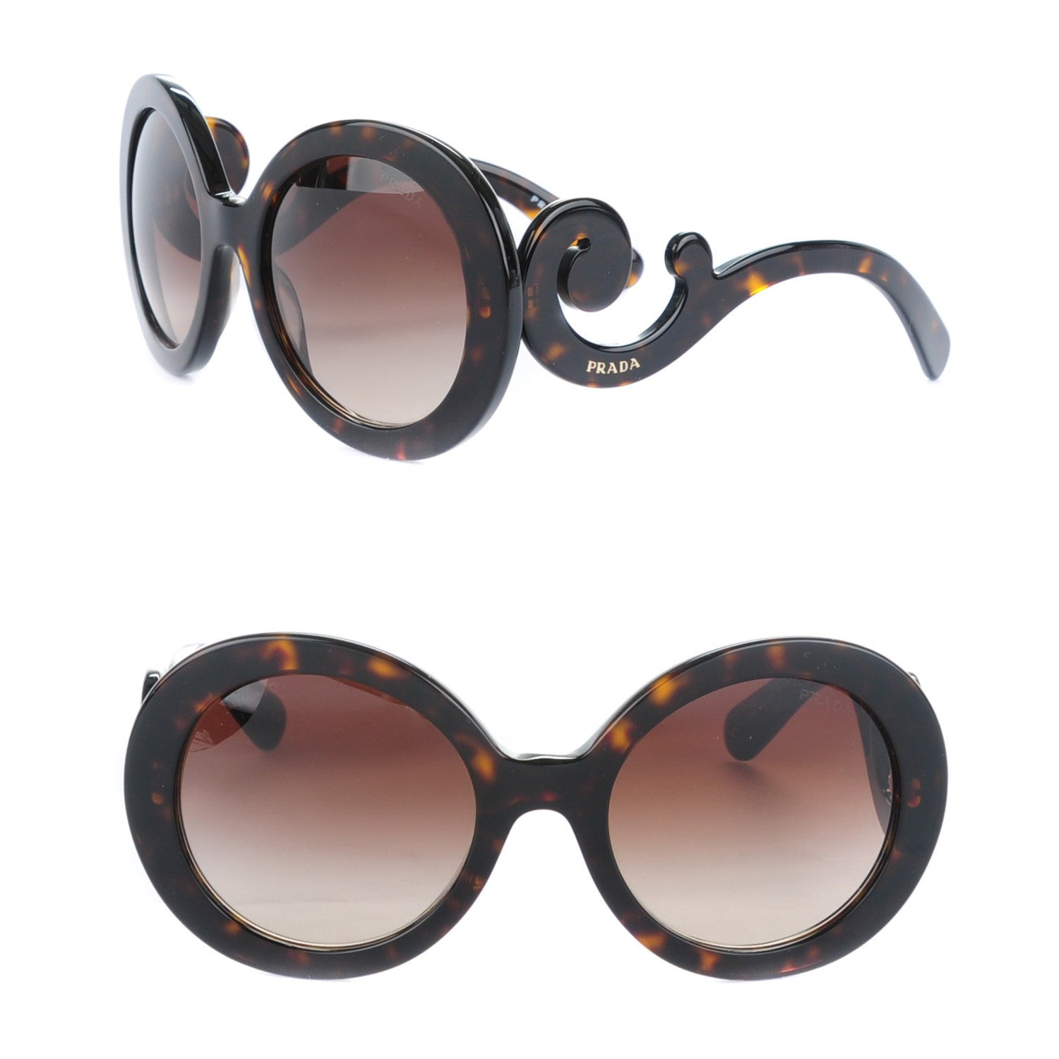 Prada Baroque Sunglasses SPR 27N Tortoise 1 of 6