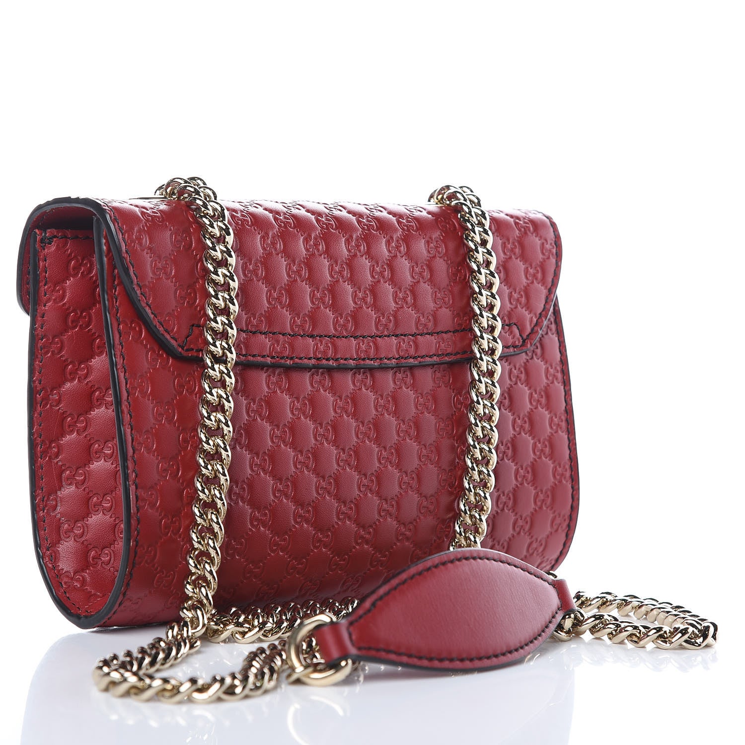 Gucci Soft Microguccissima Mini Emily Chain Shoulder Bag Rosso 3 of 11
