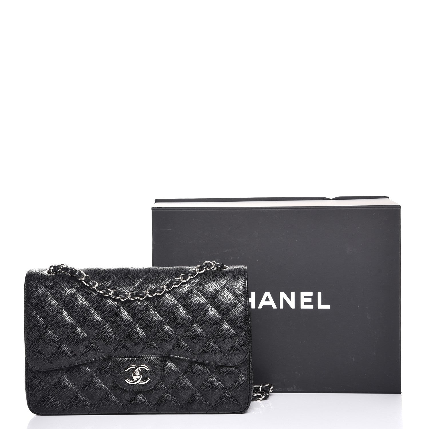 Chanel Caviar Quilted Jumbo Double Flap Black 8 of 8