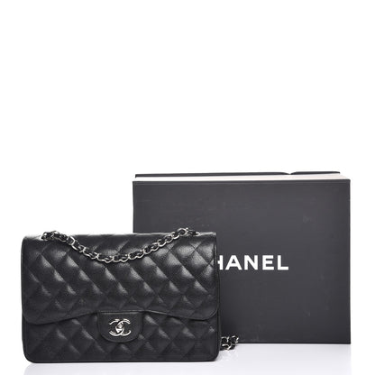 Chanel Caviar Quilted Jumbo Double Flap Black 8 of 8