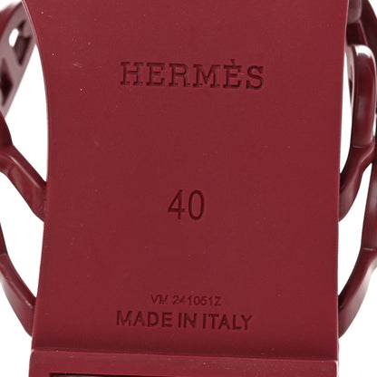 Hermes Rubber Chaine d'Ancre Island Sandals 40 Rouge H 8 of 9