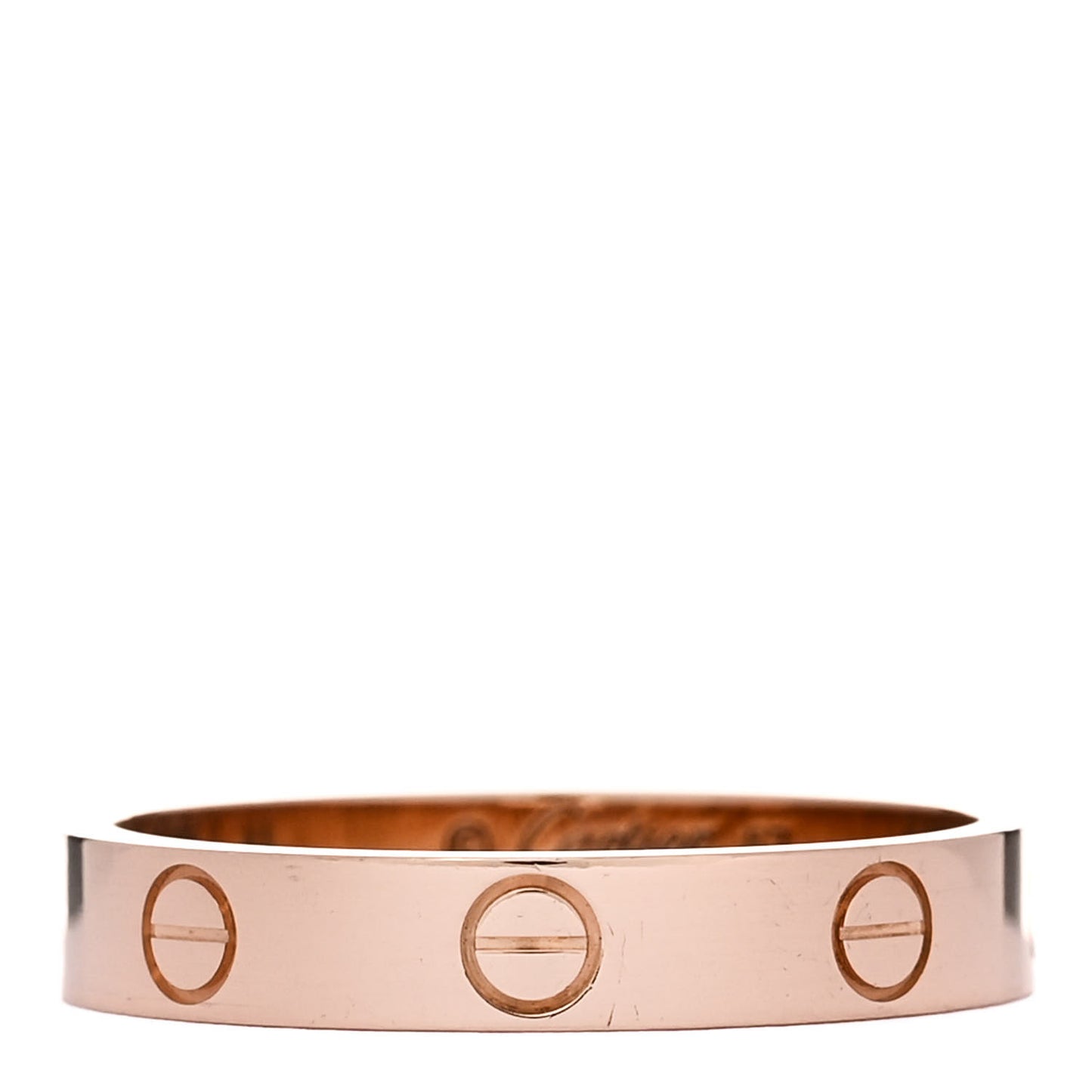18K Pink Gold 3.5mm LOVE Wedding Band Ring 57 8