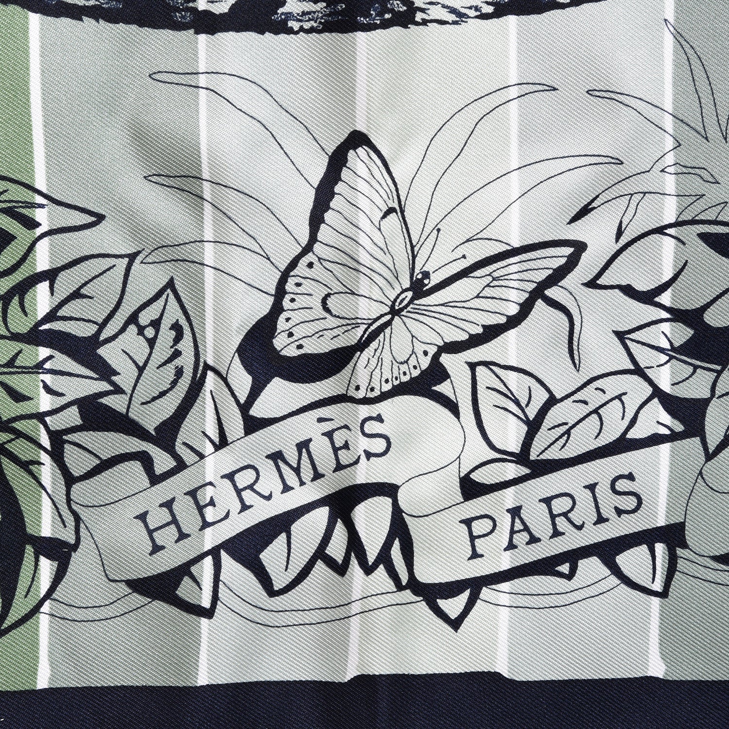 Hermes Silk Carre Jungle Love Rainbow Scarf 90 Marine Vert Petrole 5 of 5