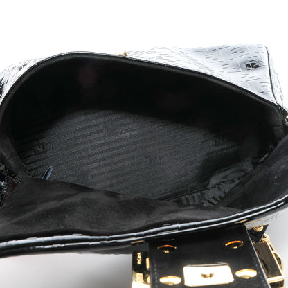 Fendi Patent FF Embossed Forever Mini Mama Baguette Black 8 of 13