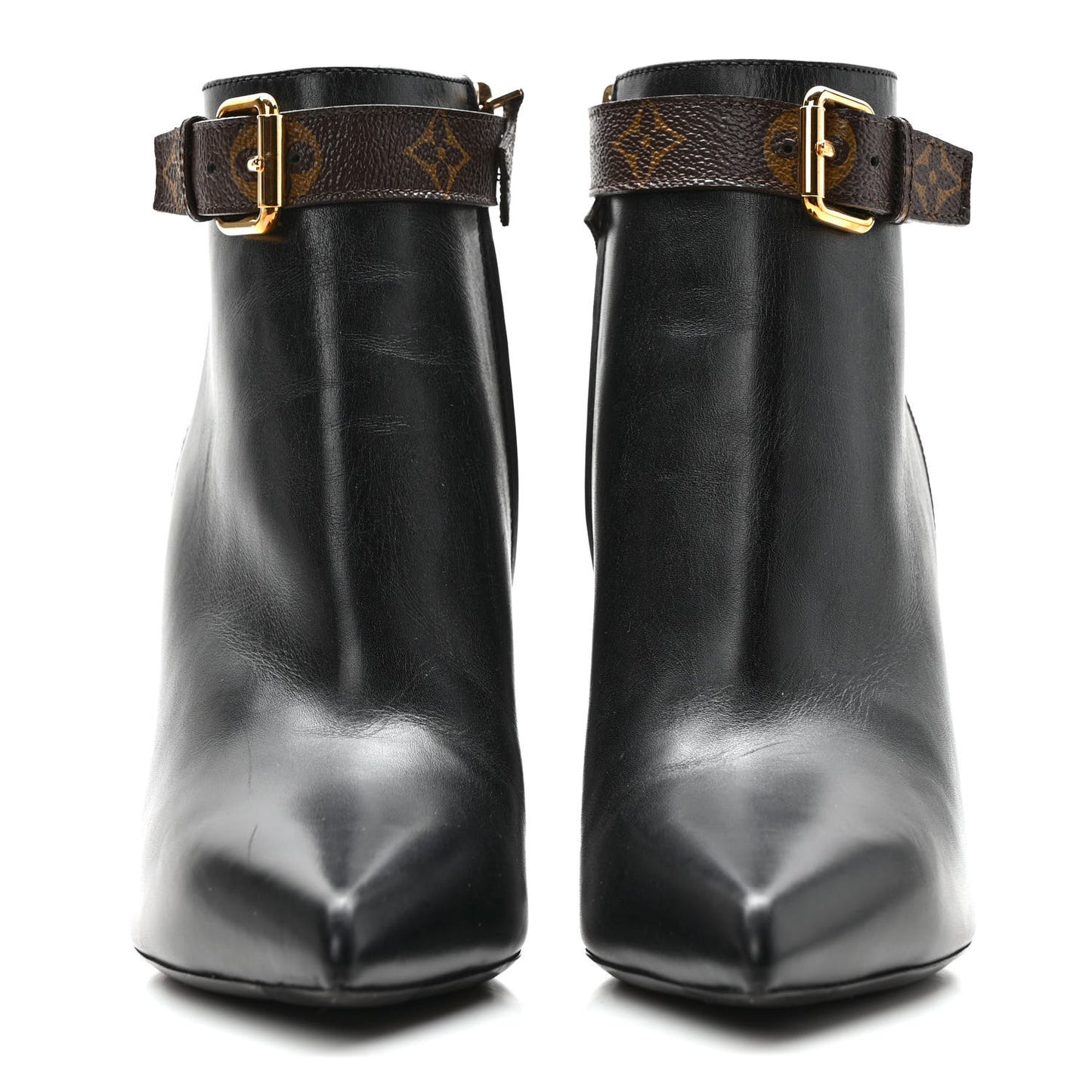 Calfskin Monogram Star Trail Ankle Boots 41 Black