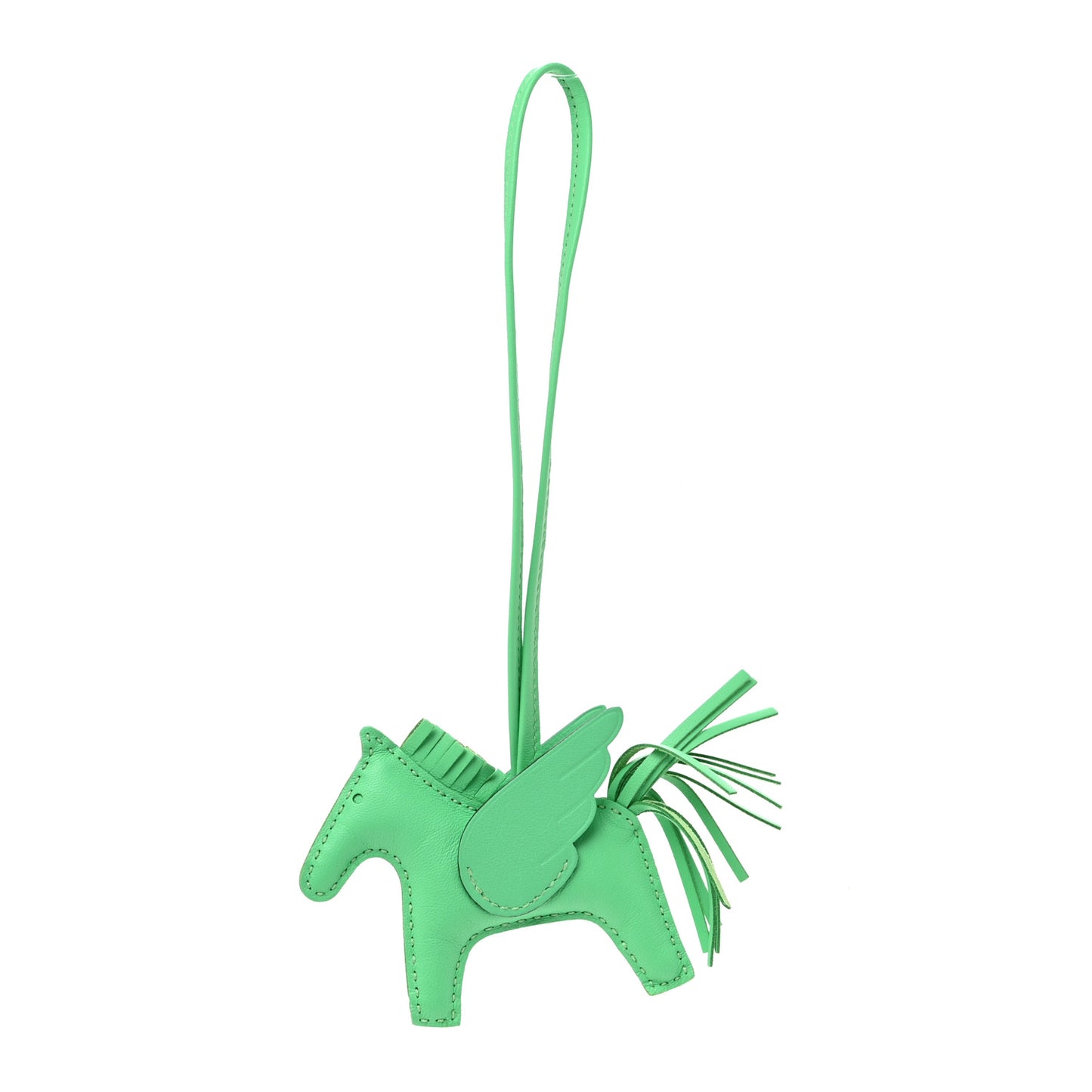 Milo Lambskin Grigri Rodeo Pegase Horse Bag Charm PM Vert Comics