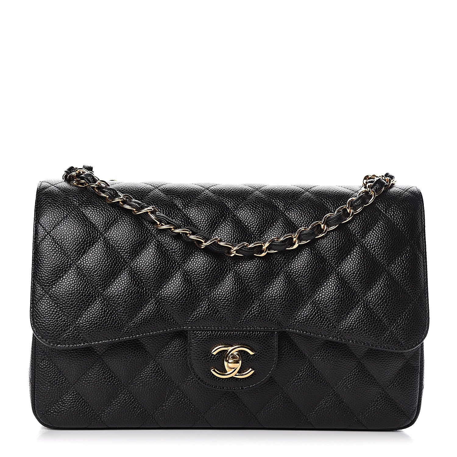 Chanel Caviar Quilted Jumbo Double Flap Black 1 of 11