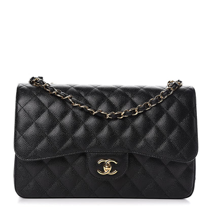 Chanel Caviar Quilted Jumbo Double Flap Black 1 of 11
