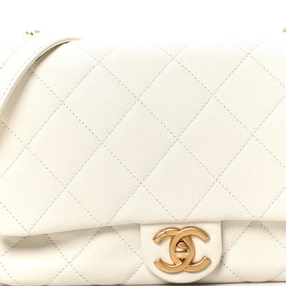 Chanel Caviar Quilted Mini Flap White 8 of 10