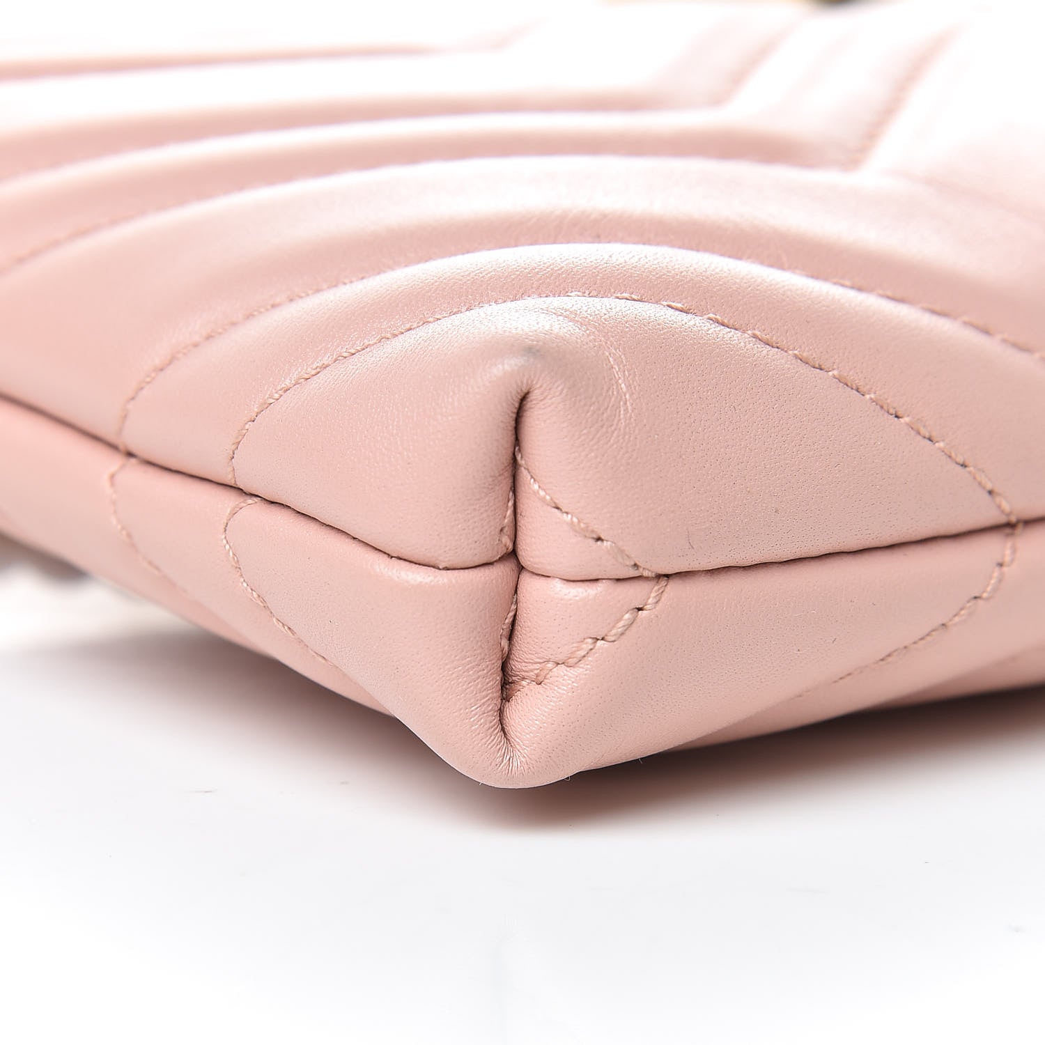 Gucci Calfskin Matelasse Mini GG Marmont Chain Bag Perfect Pink 9 of 10