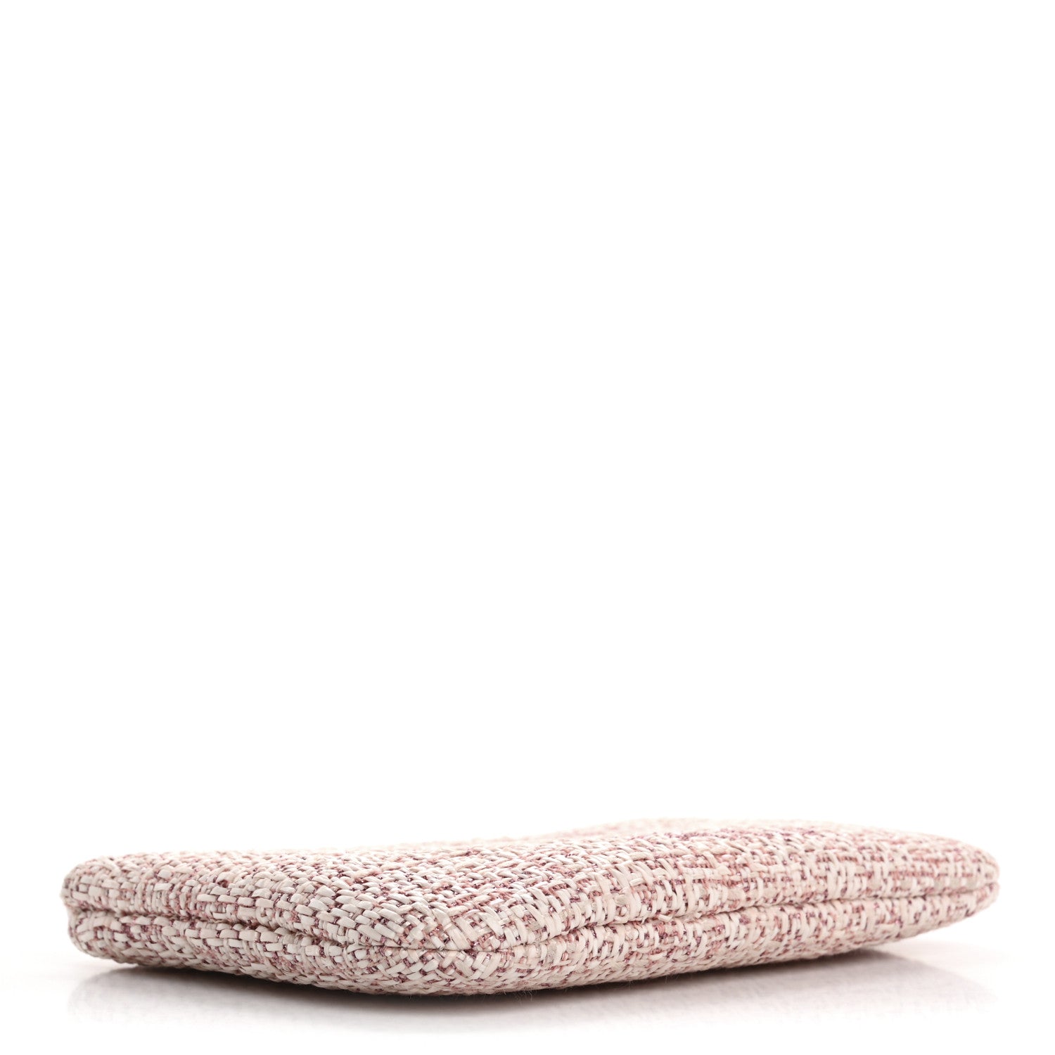 Chanel Woven Straw Raffia Deauville Cosmetic Pouch Pink 4 of 8