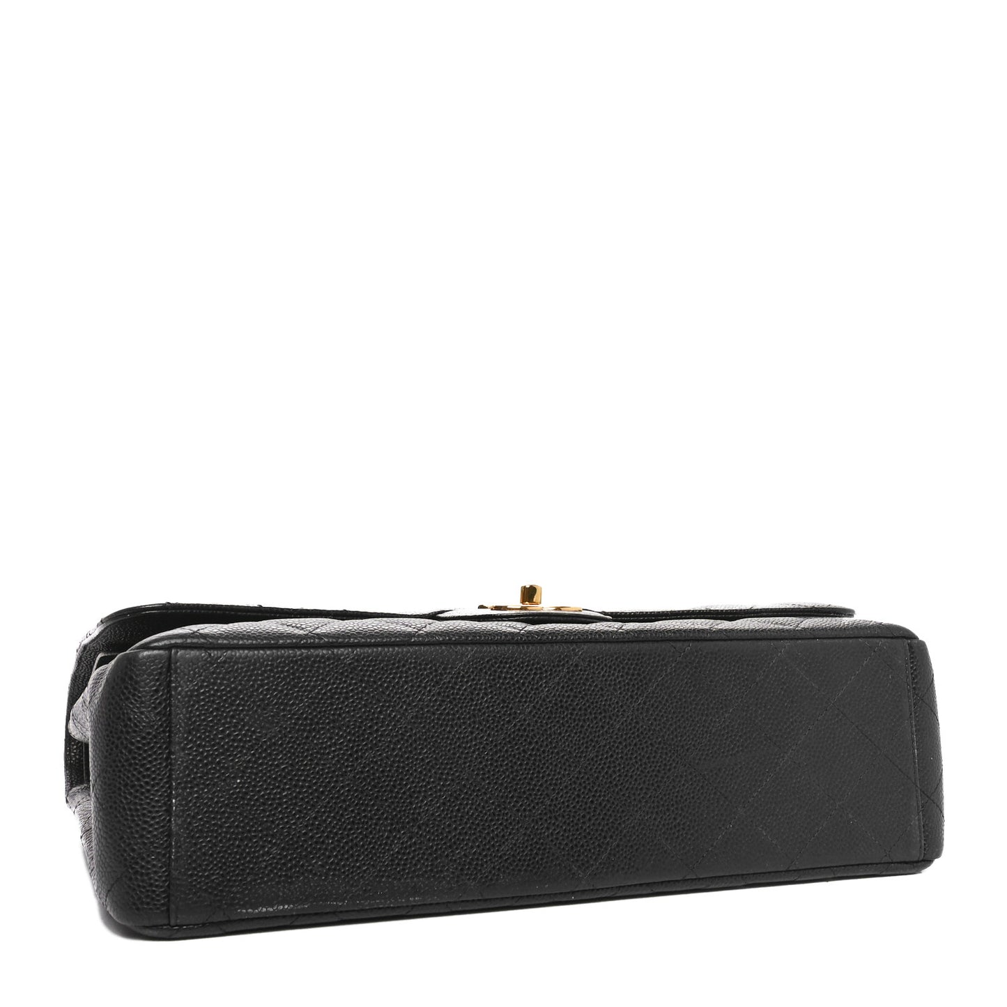 Caviar Quilted Maxi Double Flap Black