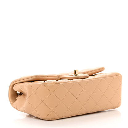 Chanel Lambskin Quilted Mini Rectangular Flap Beige 4 of 12