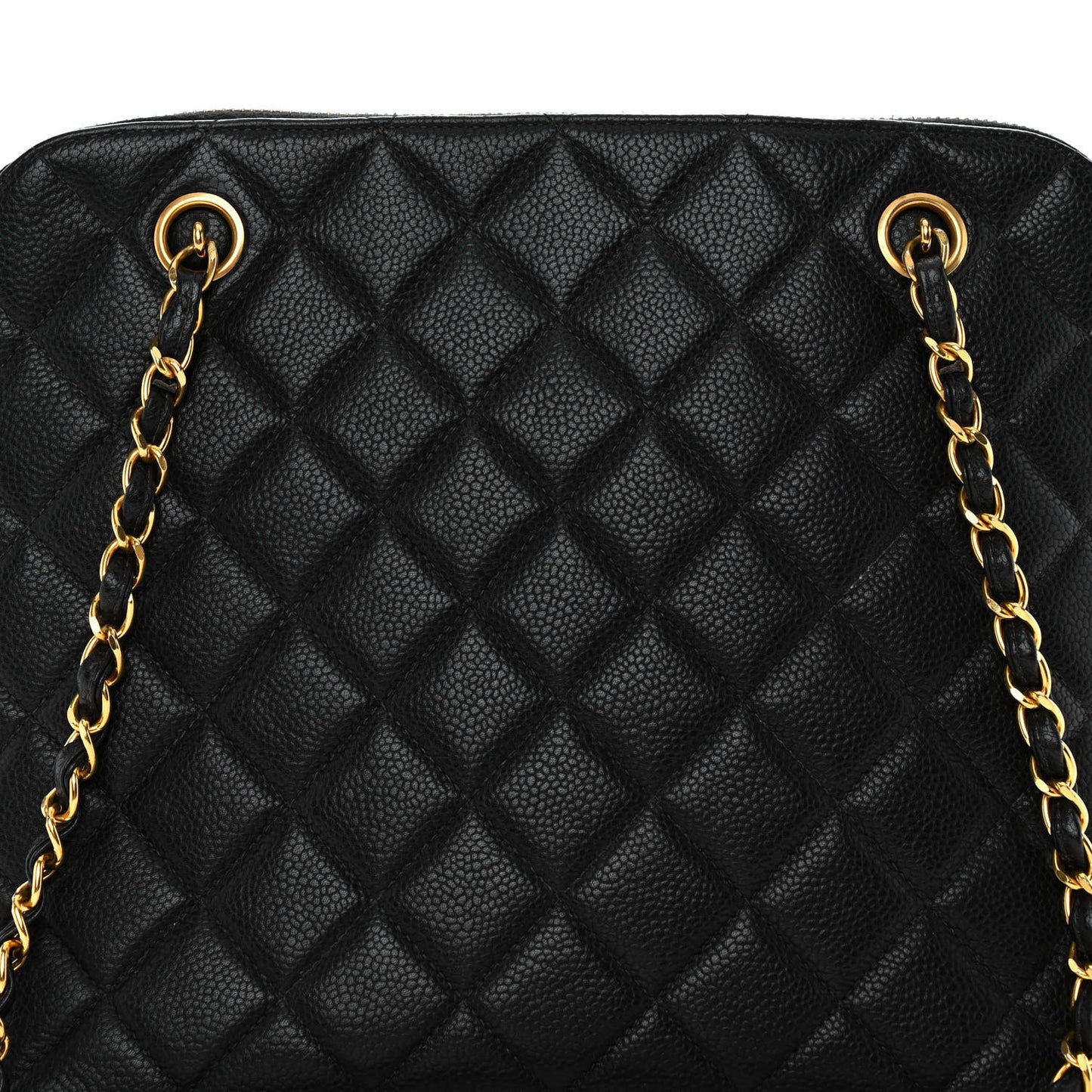Caviar Quilted Shoulder Bag Black