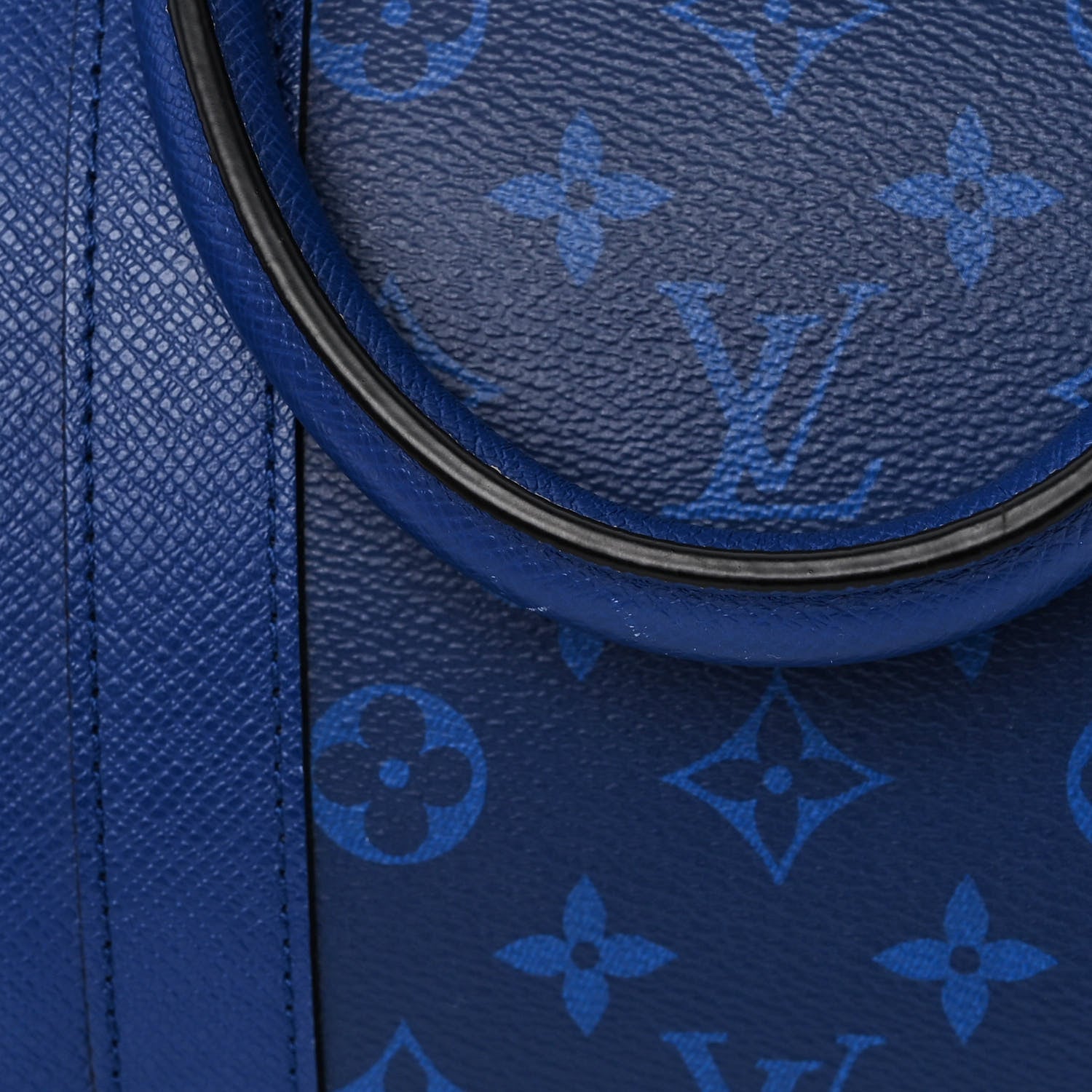 Louis Vuitton Taiga Monogram Eclipse Keepall Bandouliere 50 Pacific Blue 11 of 12