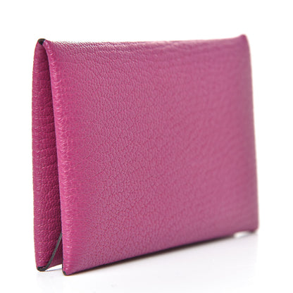 Hermes Chevre Mysore Calvi Card Case Rose Pourpre 3 of 8