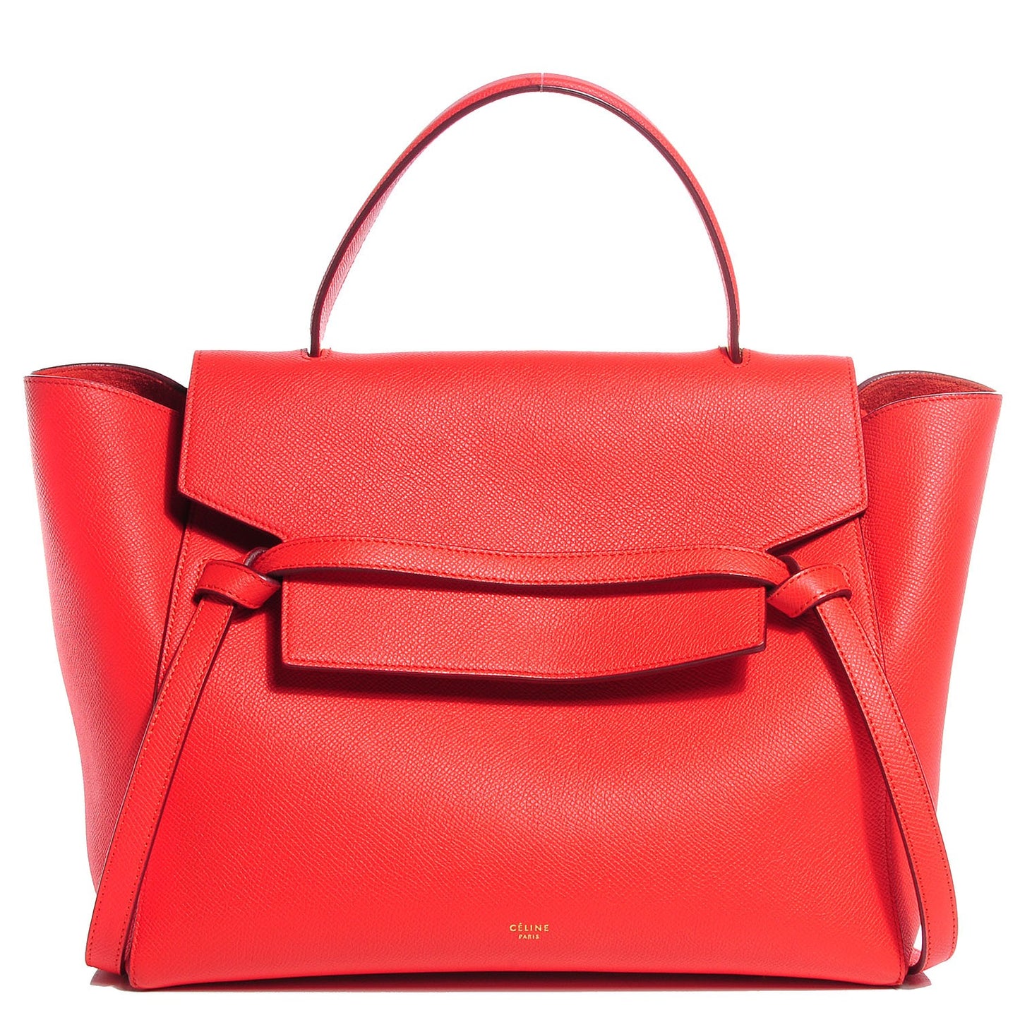Grained Calfskin Mini Belt Bag Vermillion