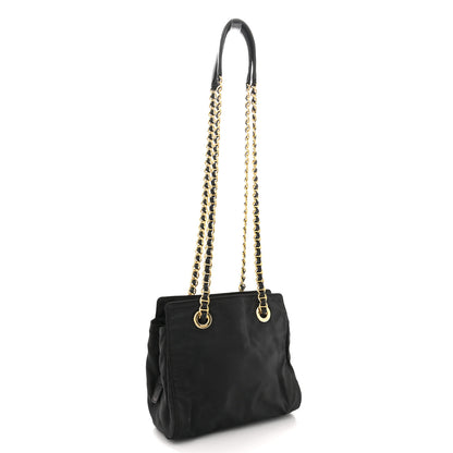 Prada Tessuto Nylon Chain Shoulder Bag Black 3 of 14