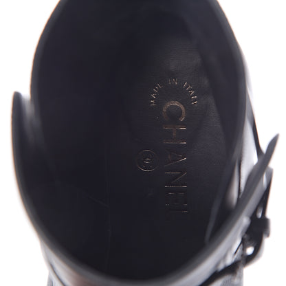 Chanel Calfskin CC Short Boots 38 Black 9 of 10