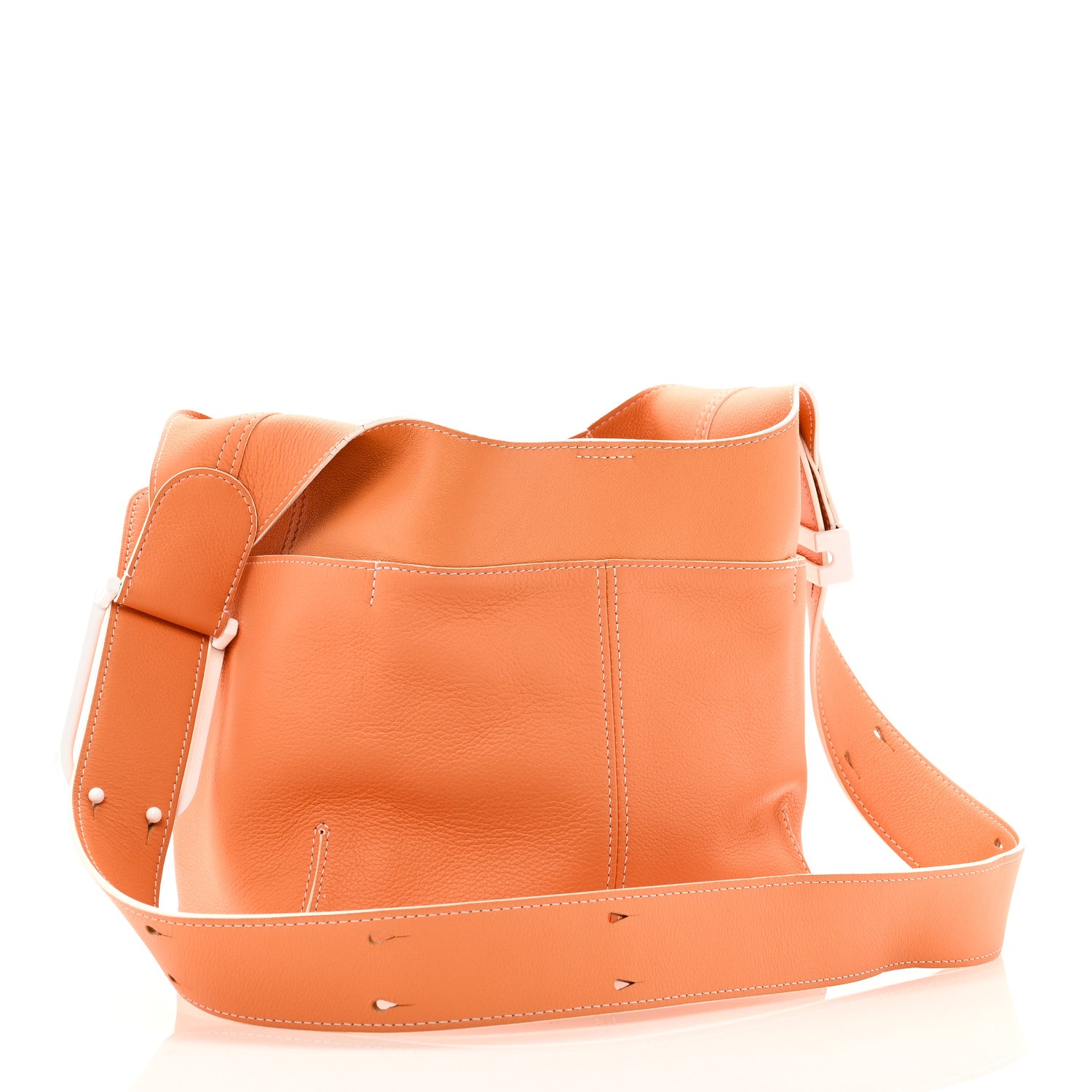 Delvaux Grained Calfskin Mini So Cool Satchel Abricot 3 of 9