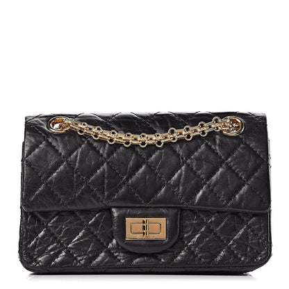 Chanel Aged Calfskin Quilted 2.55 Reissue Mini Flap Black 1 of 14